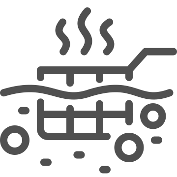 Cooking, frying, heat icon