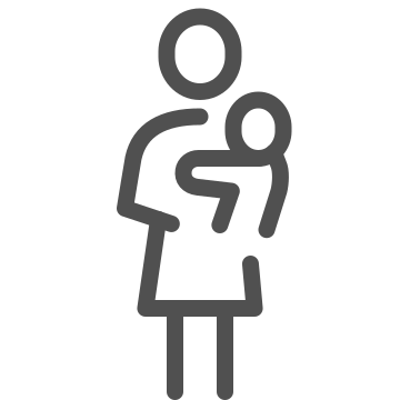 Bonding, care, child icon