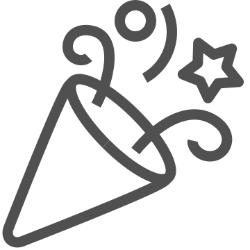 Celebration, confetti, decoration icon