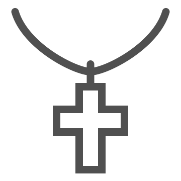 Accessory, chain, cross icon