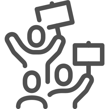 People, strike, protest icon