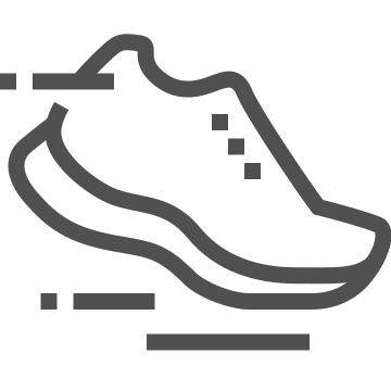 Athletic, performance, running shoe icon