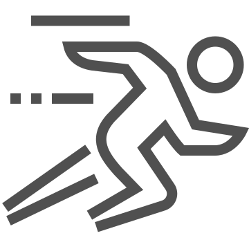 Athlete, fast, motion icon