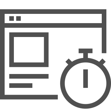Efficiency, load time, measurement icon