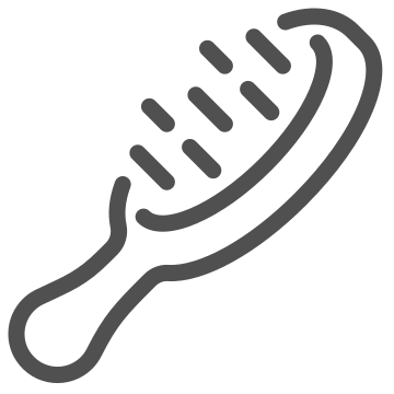 Animal grooming, brush, comb icon