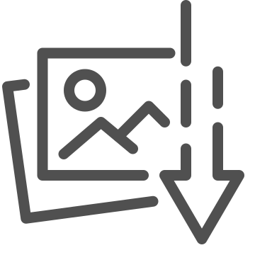 Arrow, download, gallery icon
