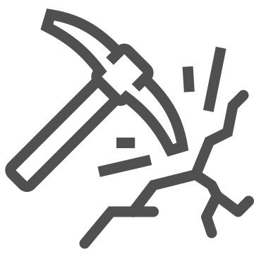 Pickaxe, mining, geology icon