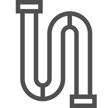 Drainage, pipe, piping icon