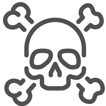 Black flag, bones, crossbones icon