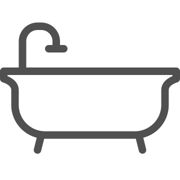 Bathroom, bathtub, faucet icon