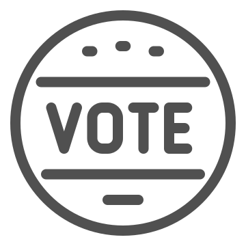 Politics, vote, badge icon