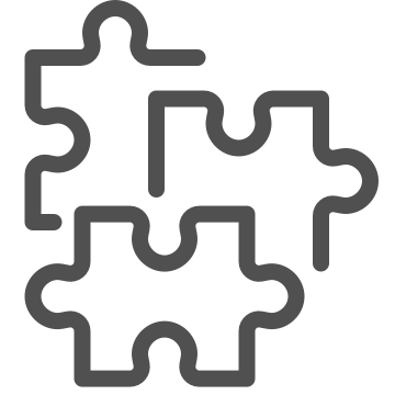Connection, game, interlocking icon