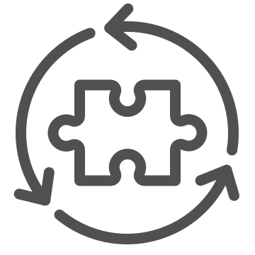 Challenge, connect, jigsaw icon