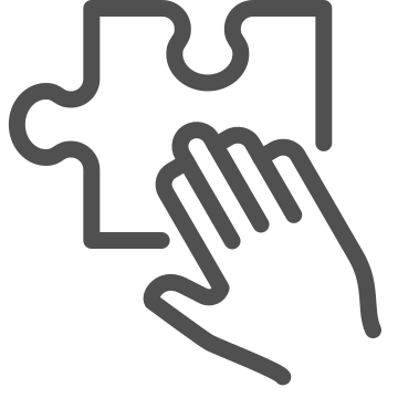 Assembly, game, interlocking icon