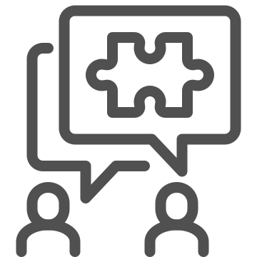 Brain teaser, collaboration, game icon