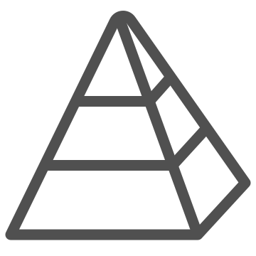 Diagram, hierarchy, layered icon