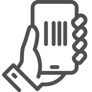 Barcode, digital, mobile icon