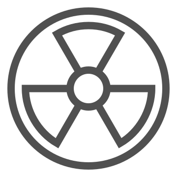 Danger, hazard, nuclear icon