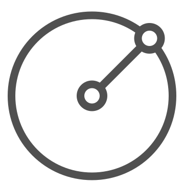 Radius, measurement, length icon