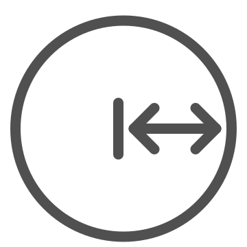 Radius, measurement, size icon