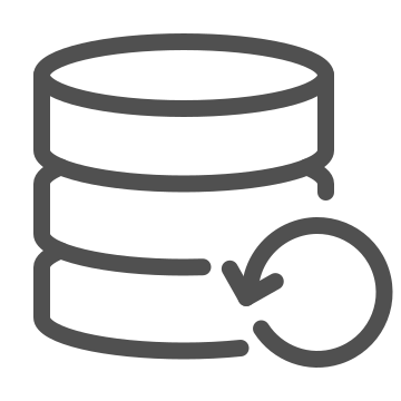 Arrow, backup, data icon