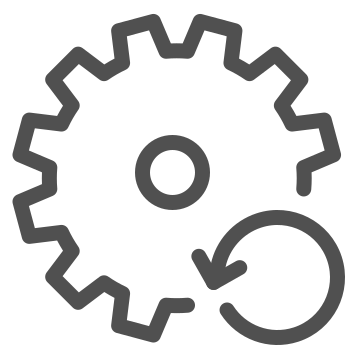 Gear, recovery, refresh icon