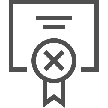 Cancel, certificate, cross icon