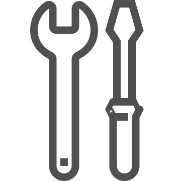 Equipment, fixing, maintenance icon