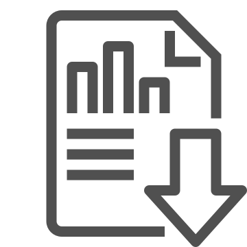 Arrow, data, document icon