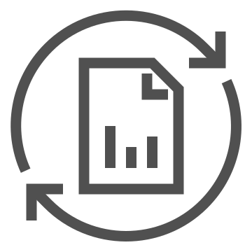 Arrow, cycle, data icon