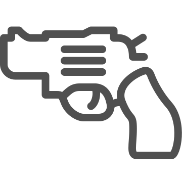 Ammunition, caliber, crime icon