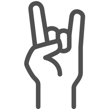 Concert, festival, hand gesture icon