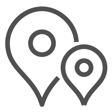 Destination, direction, gps icon