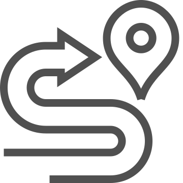 Destination, direction, gps icon