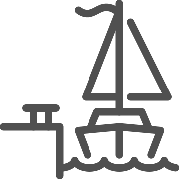 Boat, dock, maritime icon