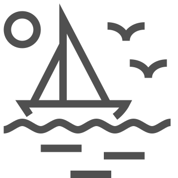 Birds, nautical, sailing icon