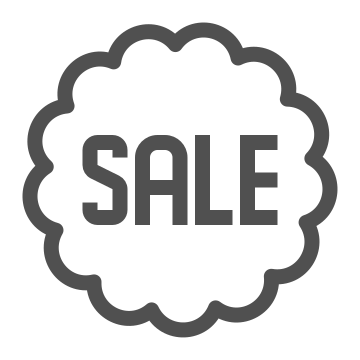 Clearance, deal, discount icon