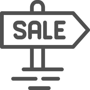 Advertisement, deal, discount icon
