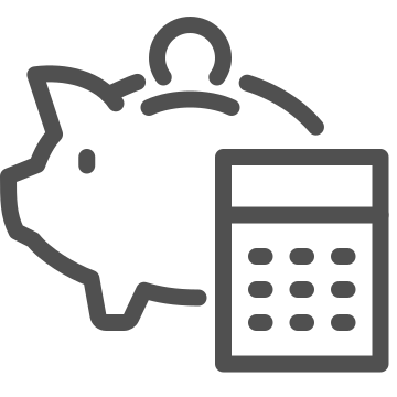 Budgeting, calculator, finance icon