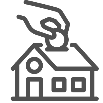 Deposit, finance, home icon