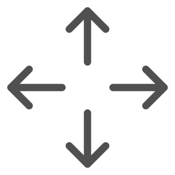 Adjustment, dimensions, enlarge icon