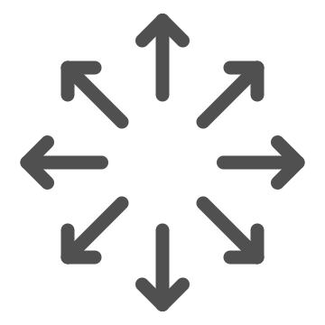 Adjust, arrows, enlarge icon