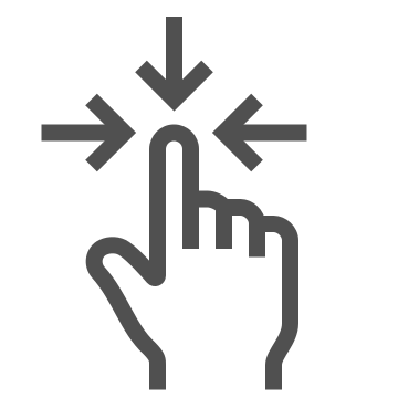 Gesture, multitouch, navigation icon