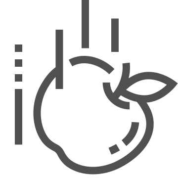 Apple, education, falling icon
