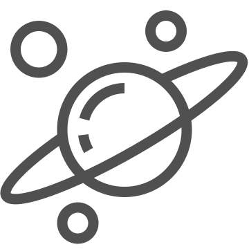 Astronomy, orbit, planet icon