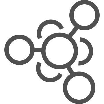 Atoms, biology, chemistry icon