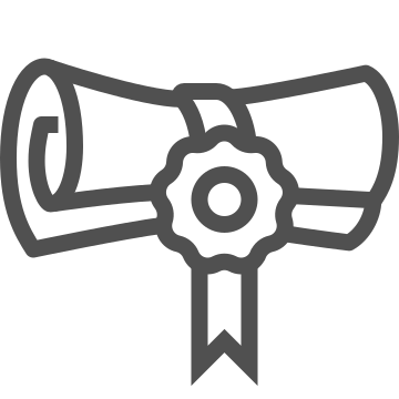 Certificate, diploma, document icon