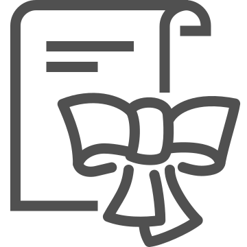 Certificate, diploma, document icon