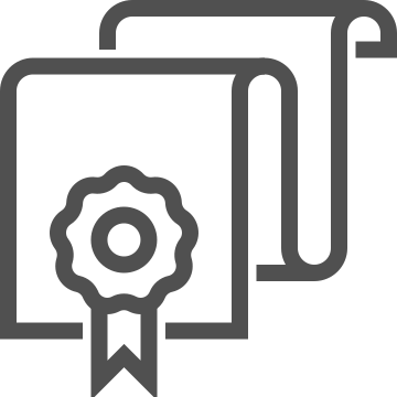 Certificate, diploma, document icon
