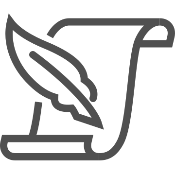 Document, feather pen, manuscript icon